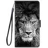 Miagon Custodia Cover Case per Samsung Galaxy A53 5G,Colorato Modello Pelle Portafoglio Libro Cuoio Flip Case con Porta Carte Magnetica Supporto,Leone