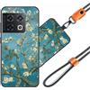 JEZSTHAI Cover Compatibile con OnePlus 10 Pro 5G Custodia in Silicone TPU Morbido con Cordino/Laccio Tracolla Cellulare,Antiurto AntiGraffio Protettiva Bumper Case con Disegno Motivi,Cover*A10