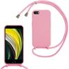 Beajew Custodia per iPhone 17E/iPhone 16E/iPhone SE4 2025 Cover con Regolabile Rimovibile Corda da Catena Collana Necklace Antiurto Cordino Collari per iPhone 17E/iPhone 16E/iPhone SE4 2025, Rosa