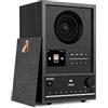 Audizio Canzo - Radio Internet Dab+ FM con Bluetooth 5.3, USB, altoparlante 40 W, display LCD a colori, WiFi e LAN RJ45, pannello rimovibile, ingresso ausiliario, telecomando incluso, colore grigio