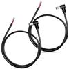 iwui 2 Pezzi Cavi DC Power Pigtails a 90 Gradi 5.5mm x 2.5mm, Cavo di Alimentazione Maschio a Filo Nudo Cavo di Riparazione di Ricambio per Alimentatore Aperto, per Monitor, Striscia LED (DC5525)