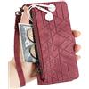 Rnrieyta Miagon Cerniera Portafoglio Custodia per iPhone 7/8/SE 2020/2022,Magnetica Geometria Cover Protettiva Libro con Porta Carte Flip Caso con Cinturino da Polso