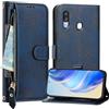 Rnrieyta Miagon Cerniera Portafoglio Cover per Samsung Galaxy A20e,Magnetica Custodia Protettiva Libro con Porta Carte Flip Caso con Cinturino da Polso Cinghia