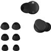 kwmobile 6x Auricolari di ricambio compatibile con Beats Solo Buds Gommini sostitutivi in Silicone - 3 Misure - nero