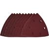 Draper 42104 - Fogli abrasivi Delta 93 mm, grana assortita, confezione da 10, colore: rosso, taglia unica