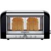 magimix Tostapane - Vision - Toaster con Finestra Panoramica in Vetro, 1450 W, Fessura XL, 4 Funzioni Automatiche, Resistenze al Quarzo Infrarosso, 8 Livelli di Doratura, Nero