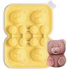 Generic Stampo in silicone, vassoio per ghiaccio a forma di orso , contenitore compatto e flessibile per bevande, vassoio a rilascio facile per acqua, succhi di frutta, cocktail, bar, da