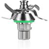 KMERCE Coltello miscelatore compatibile con Bimby, lama di ricambio per tm21, accessori robot macchina da cucina con 4 lame in acciaio inox e spazzola di pulizia (TM21)