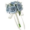 Homyl Bouquet Da Sposa, Fiori Artificiali, Centrotavola Floreali, Bouquet per Addio Al Nubilato, Bouquet per Damigelle, Accessori per Foto, Feste, Blu