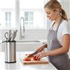 Eclove Portacoltelli da Cucina Senza Coltelli - Rotondo in Acciaio Inossidabile, Ceppo Universale con Slot per Forbici, Organizza 8+ Coltelli, Base Stabile e Antiscivolo