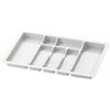 Sossai Inserto portaposate Sossai Divio per cassetti larghi 70 cm, 63x43 cm - ritagliabile, 7 scomparti, bianco, vassoio portaposate in plastica per cassetti