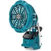 Eznaobo Ventilatore a batteria a clip per Makita da 18 V, ventilatore da campeggio, silenzioso, 3 livelli di velocità, testa girevole a 180°, per passeggino, camera da letto, ufficio, cantiere