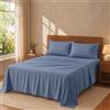 Degrees home Set di lenzuola Degrees Home Premium - 4 pezzi in microfibra spazzolata (105x190) - lenzuolo con angoli, lenzuolo piumino e 2 federe 50x80, Oeko-Tex, extra morbido e facile da curare
