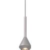 TopLight 1202 SOSPENSIONE 1 LUCE ATTACCO GU10 COLORE ALLUMINIO CON CAVO CM 250 ROSONE DA ACQUISTARE SEPARATAMENTE