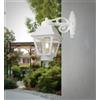 TopLight ALBA APPLIQUE CON LANTERNA INSTALLABILE SIA VERSO BASSO CHE ALTO 1 LUCE ATTACCO E27 BIANCO IP55