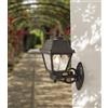 TopLight ALBA APPLIQUE CON LANTERNA INSTALLABILE SIA VERSO BASSO CHE ALTO 1 LUCE ATTACCO E27 NERO IP55 CONFEZIONE DA 10 PEZZI
