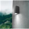 TopLight AOSTA APPLIQUE PICCOLA 1 LUCE ATTACCO GU10 GRIGIO IP55
