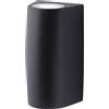 TopLight AOSTA APPLIQUE PICCOLA BIEMISSIONE 2 LUCI ATTACCO GU10 2 LUCI NERO IP55