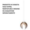 TopLight KIT DUE VETRI ESTERNO BRONZO SFUMATO + INTERNO SATINATO + 2 GOMMINI SILICONE