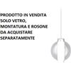 TopLight KIT DUE VETRI ESTERNO TRASPARENTE + INTERNO SATINATO + 2 GOMMINI SILICONE