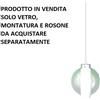 TopLight KIT DUE VETRI ESTERNO VERDE SFUMATO + INTERNO SATINATO + 2 GOMMINI SILICONE