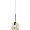 TopLight LAMPADARIO A SOSPENSIONE VETRO 1555 MEDIO AMBRA 1 LUCE ATTACCO E27 ROSONE ACQUISTABILE SEPARATAMENTE