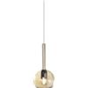 TopLight LAMPADARIO A SOSPENSIONE VETRO 1555 PICCOLO AMBRA 1 LUCE ATTACCO E27 ROSONE ACQUISTABILE SEPARATAMENTE