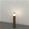 TopLight NIZZA PALO 60CM 1 LUCE ATTACCO E27 CORTEN IP44 IK06 IN ALLUMINIO E POLICARBONATO