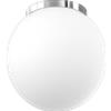 TopLight MARS PLAFONIERA MONTATURA CROMO VETRO BIANCO D.20 CM 1 LUCE ATTACCO E27