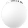 TopLight MARS PLAFONIERA MONTATURA CROMO VETRO BIANCO D.25 CM 1 LUCE ATTACCO E27