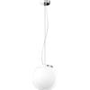 TopLight MARS SOSPENSIONE MONTATURA CROMO VETRO BIANCO D.20 CM 1 LUCE ATTACCO E27