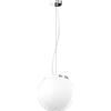TopLight MARS SOSPENSIONE MONTATURA CROMO VETRO BIANCO D.25 CM 1 LUCE ATTACCO E27