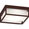 TopLight OSAKA APPLIQUE PLAFONIERA QUADRA 25CM 4 LUCI ATTACCO GX53 CORTEN IP54