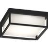 TopLight OSAKA APPLIQUE PLAFONIERA QUADRA 25CM 4 LUCI ATTACCO GX53 NERO IP54