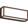 TopLight OSAKA APPLIQUE PLAFONIERA RETTANGOLARE GRANDE 30CM 3 LUCI ATTACCO GX53 CORTEN IP54