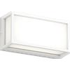 TopLight OSAKA APPLIQUE PLAFONIERA RETTANGOLARE PICCOLA 22CM 2 LUCI ATTACCO GX53 BIANCO IP54