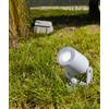 TopLight ROMA D12 CM FARETTO CON PICCHETTO 1 LUCE ATTACCO GU10 GRIGIO IP66 LAMPADINA LED INCLUSA 6W CCT INCLUSA