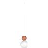 TopLight SOSPENSIONE 1 LUCE G9 TERRA ROSSA + VETRO BIANCO CON CAVO CM250 ROSONE DA ACQUISTARE SEPARATAMENTE
