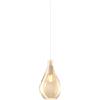 TopLight SOSPENSIONE IN VETRO 1193 PICCOLO AMBRA ROSONE ACQUISTABILE SEPARATAMENTE 1 LUCE ATTACCO E27 D.25CM