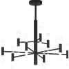 TopLight SPACE LAMPADARIO DA SOFFITTO 18 LUCI ATTACCO G9 NERO CON VETRI SATINATI