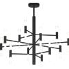 TopLight SPACE LAMPADARIO DA SOFFITTO 24 LUCI ATTACCO G9 NERO CON VETRI SATINATI