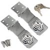 Zerniple Serratura in lega di zinco con chiave 4 pollici lucchetto Hasp Gate Lock (confezione da 2)