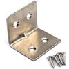 Zernnis Staffe angolari in acciaio inox, a forma di L, per scaffalature in legno, 40 x 30 x 30 mm, 10 pezzi