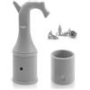 Devantia Gancio per ponticello universale Φ25 mm - Per tetti e telai, grigio con 4 viti - Maniglia di ricambio per scale a soffitta