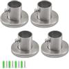 Zerniple Staffa per tubo da 25 mm, in acciaio inox 304, per montaggio a parete, staffa terminale per asta, per armadio, armadio, tenda doccia, asta