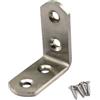 Zernnis Staffe angolari con connettori angolari (spessore 3 mm), in acciaio inox, a forma di L, con viti, 10 pezzi, 40 x 40 x 3 mm