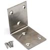 Zernnis Staffe angolari in acciaio inox a forma di L, per scaffalature in legno, 50 x 50 x 50 mm, 6 pezzi