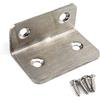 Zerniple Staffe angolari in acciaio inox, a forma di L, per scaffalature in legno, 50 x 20 x 30 mm, 10 pezzi