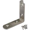 Zernnis Staffe angolari con connettori angolari (spessore 3 mm), 65 x 65 x 3 mm, in acciaio inox, a forma di L, con viti, 6 pezzi