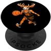 Basketball Animals Cervo basket, giocatore di basket, cervo PopSockets PopGrip Adesivo